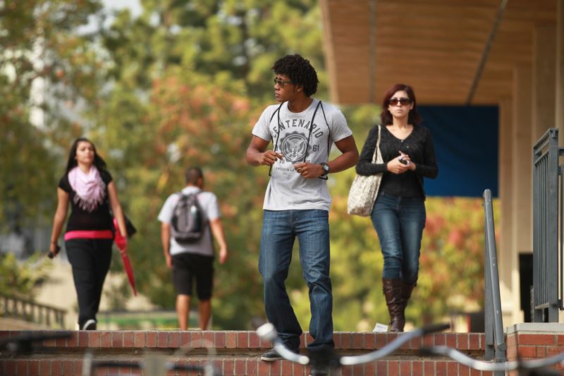 Students Walking on Campus