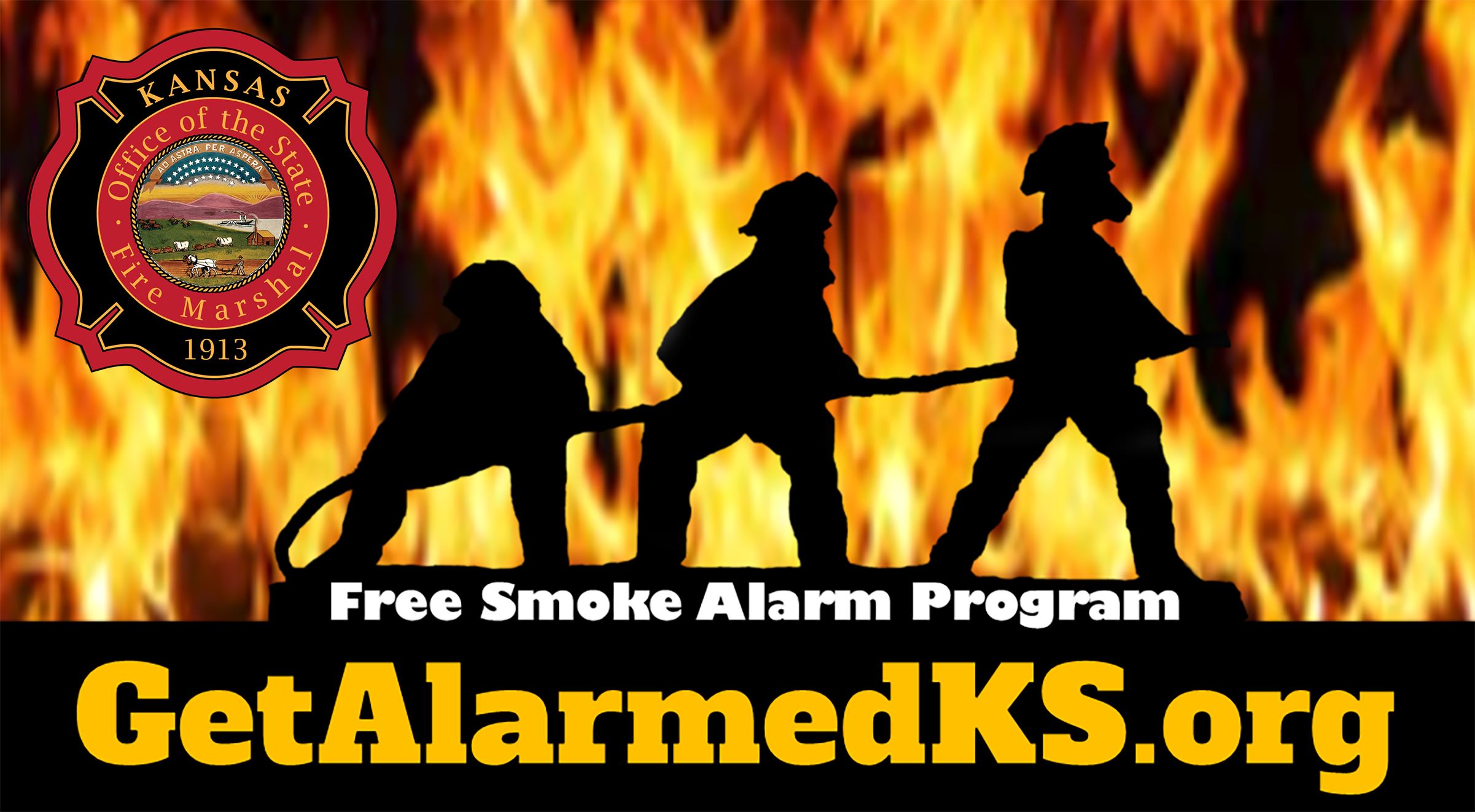 GET ALARMED FLAME LOGO no message